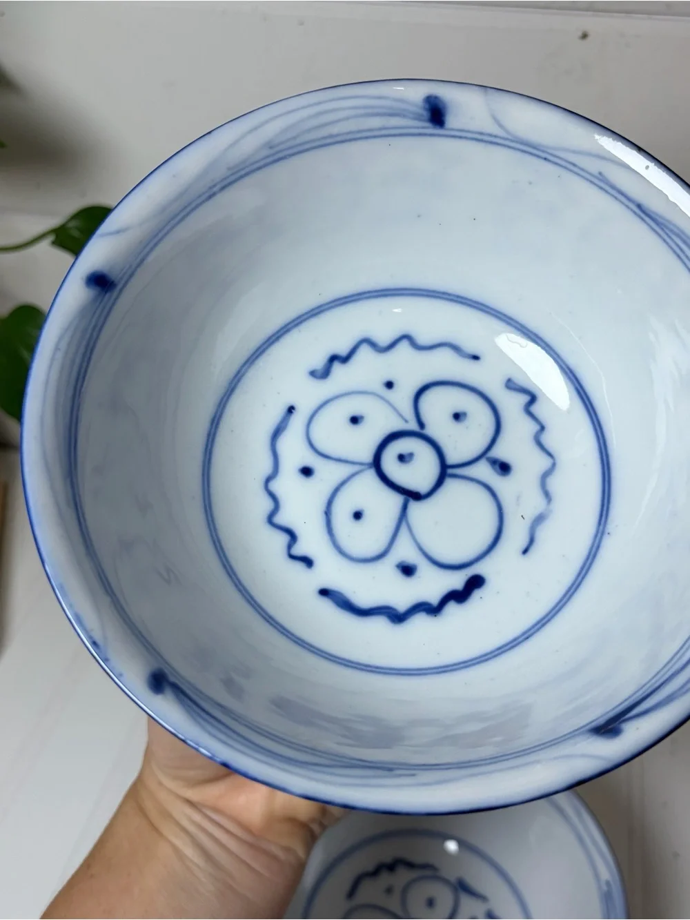 Vintage Blue + White Chinese Bowls | Set of 2